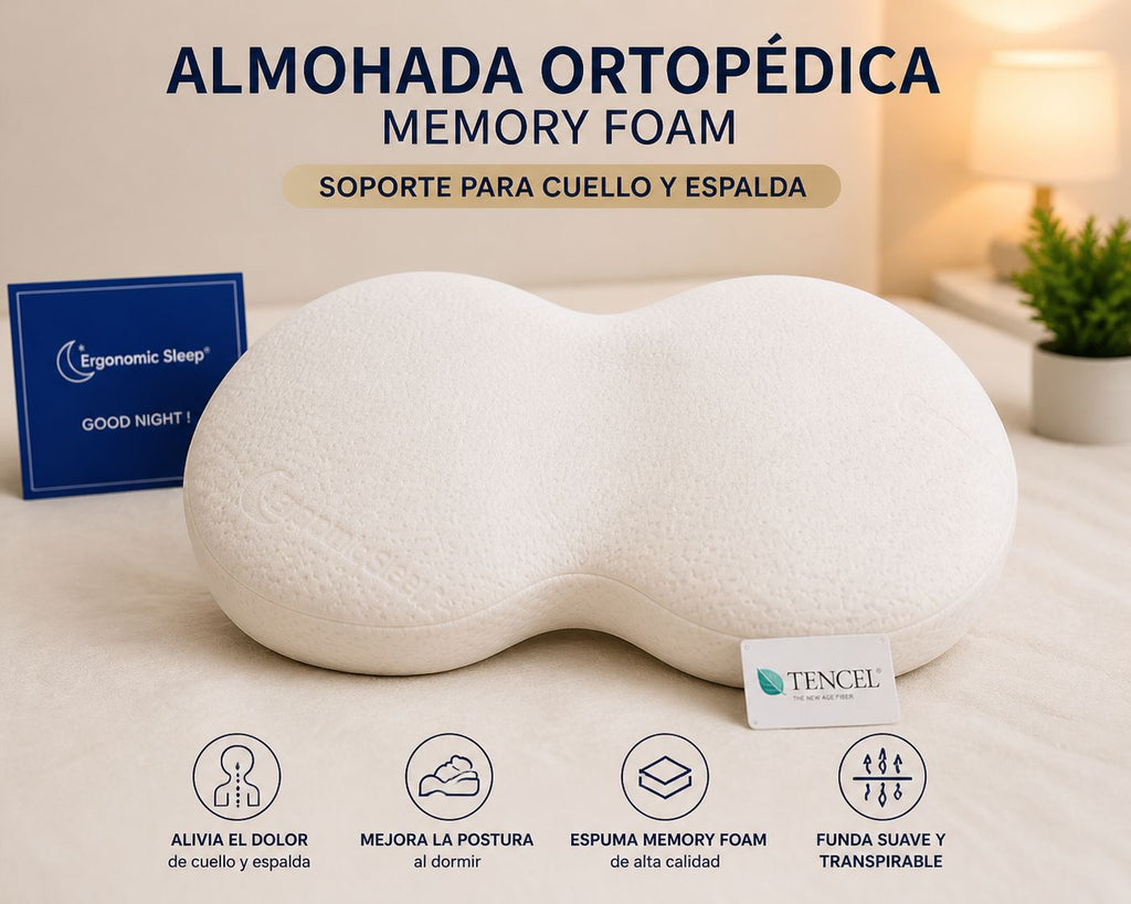 Orthopedic Memory Foam Pillow Set (Neck & Back Support)